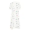 Alemais Womens Play Graphic-embroidered Linen Midi Dress Cream In White