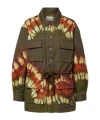 Alemais Marilyn Tie-dye Denim Utility Jacket In Green