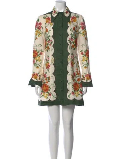 Pre-owned Alemais Elisabetta Mini Dress In Neutral