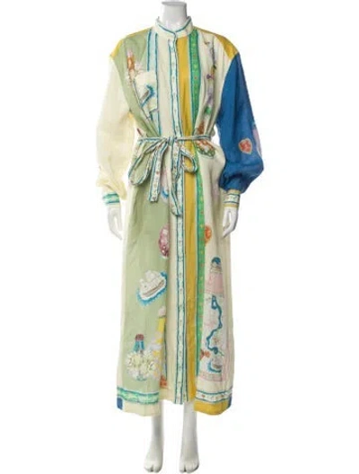 Pre-owned Alemais Elixir Long Dress In Multi