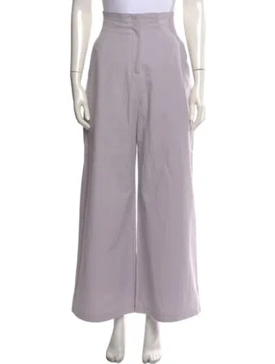 Pre-owned Alemais Elle Corset Wide Leg Pants In Purple