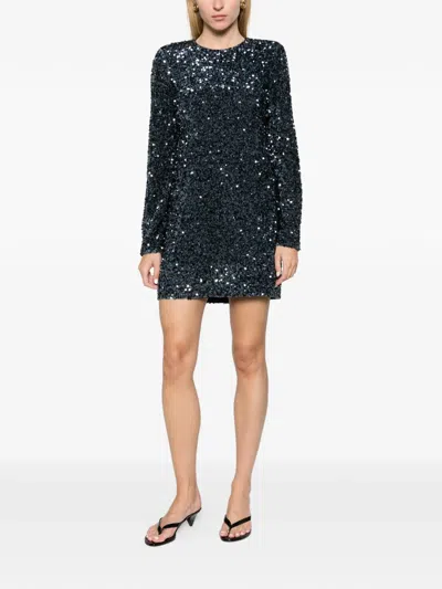 Alemais Ellie Sequin Mini Dress In Blue