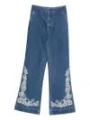 Alemais Embroidered-detail Jeans In Blue