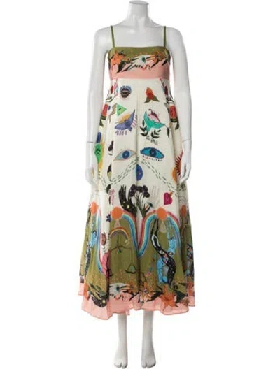 Pre-owned Alemais Evergreen Dress Long Dress In Neutral