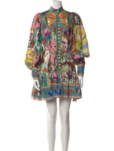 Pre-owned Alemais Evergreen Mini Dress Mini Dress In Blue
