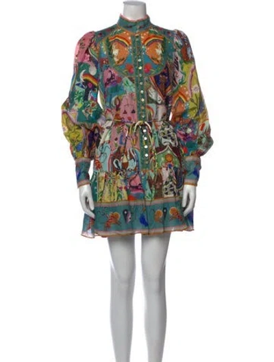 Pre-owned Alemais Evergreen Mini Dress In Multi