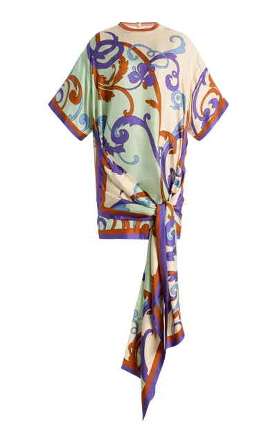 Alemais Alémais Exclusive La Isla Franco Silk Twill Mini Dress In Multi