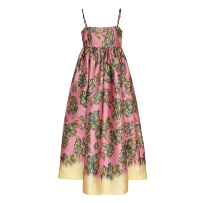 Alemais Faye Floral Midi Dress In Multi