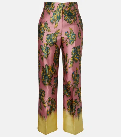 Alemais Alémais Faye Printed Straight Pant In Pink