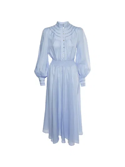 Pre-owned Alemais Felicia Midi Dress In Purple