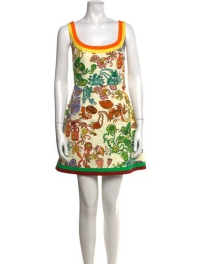 Pre-owned Alemais Fiesta Mini Dress W/ Tags In Neutral