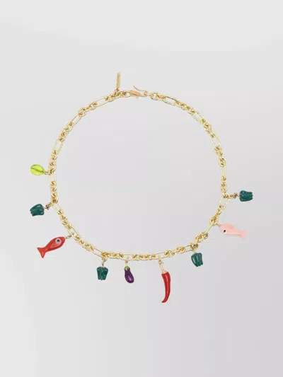 ALEMAIS FISH CHARM BEADED CHAIN NECKLACE