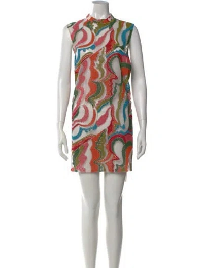 Pre-owned Alemais Five Beaded Mini Dress W/ Tags In Orange