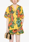 Alemais Flame Button Shirt In Multi In Green