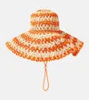 Alemais Flame Raffia Sun Hat In Multicoloured