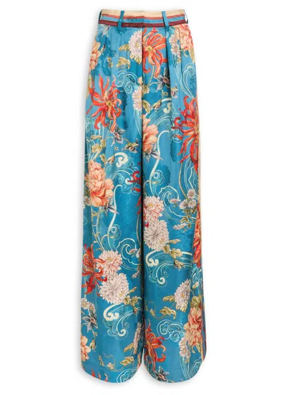 Alemais Fletcher Printed Satin Trousers