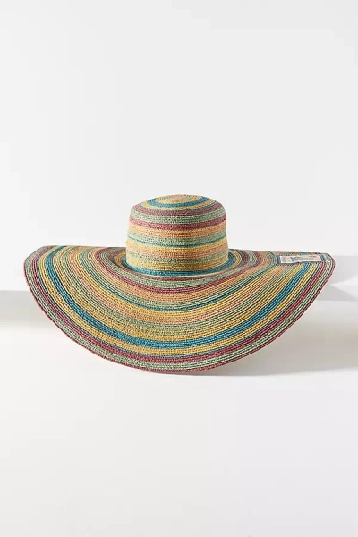 Alemais Floppy Raffia Hat In Multi
