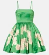 Alemais Alémais Floral Gathered Minidress In Green