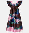 Alemais Floral Off-shoulder Satin Maxi Dress In Multicolor