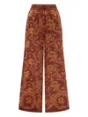 Alemais Floral-print Drawstring Trousers In Red
