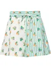 Alemais Floral-print Linen Shorts In 中性色