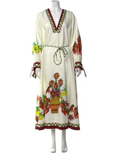 Pre-owned Alemais Floral Print Long Dress In Multicolor