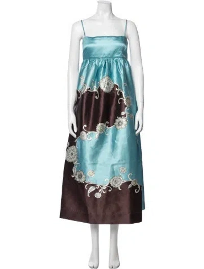 Pre-owned Alemais Floral Print Long Dress W/ Tags In Multi