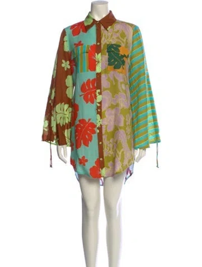 Pre-owned Alemais Floral Print Mini Dress In Multi