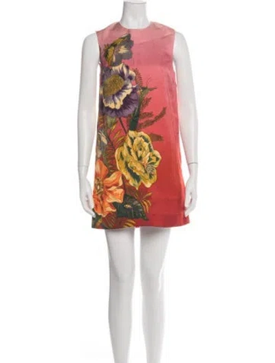 Pre-owned Alemais Floral Print Mini Dress In Pink