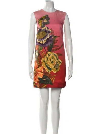 Pre-owned Alemais Floral Print Mini Dress W/ Tags In Orange