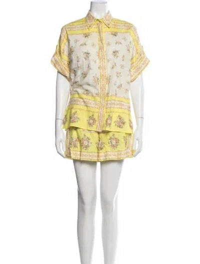 Pre-owned Alemais Floral Print Short Set In Multi