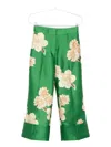 Alemais Floral-print Trousers In Green