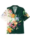 Alemais Aggie Printed Linen-blend Shirt In Green