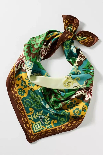 Alemais Florence 100% Silk Scarf In Green