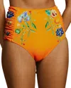Alemais Flores High Waisted Briefs Tangerine In Tangerine