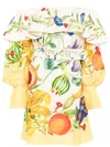 Alemais Flores Floral Linen-blend Minidress In Neutrals