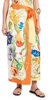 Alemais Flores Midi Skirt - Women's - Silk/cotton In Multi