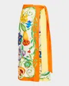 Alemais Flores Midi Skirt - Women's - Silk/cotton In Multi