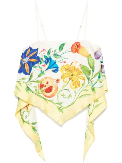 Alemais Flores Scarf Top In Multi