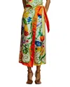 Alemais Flores Midi Skirt - Women's - Silk/cotton In Multi