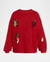 Alemais Fruitto Mohair-blend Crewneck Sweater In Red