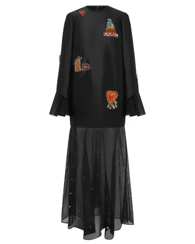 Alemais Ginger Embellished Gown In Black