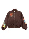 Alemais Graphic-print Jacket In Brown