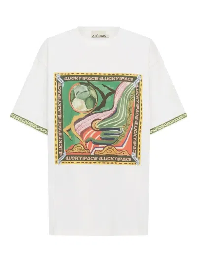 Alemais Graphic-print T-shirt In White