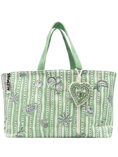 Alemais Green Lula Beach Bag In Green