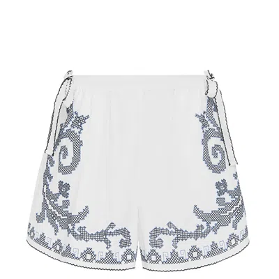 Alemais Hazel Embroidered Short In White