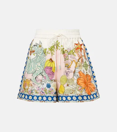 Alemais Hazel Printed High-rise Shorts In Multicoloured