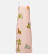 Alemais Hazel Printed Linen-blend Maxi Dress In Pink