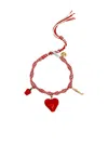Alemais Heart Charm Bijoux Barcelet In Burgundy