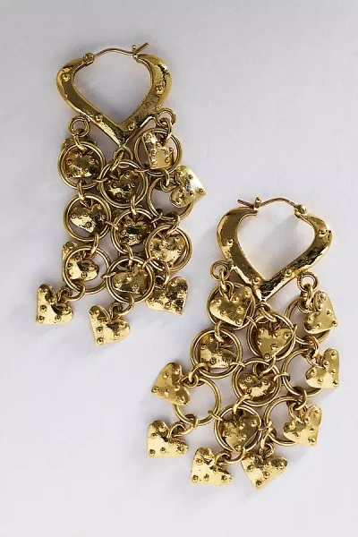 Alemais Heart Drop Earrings In Gold